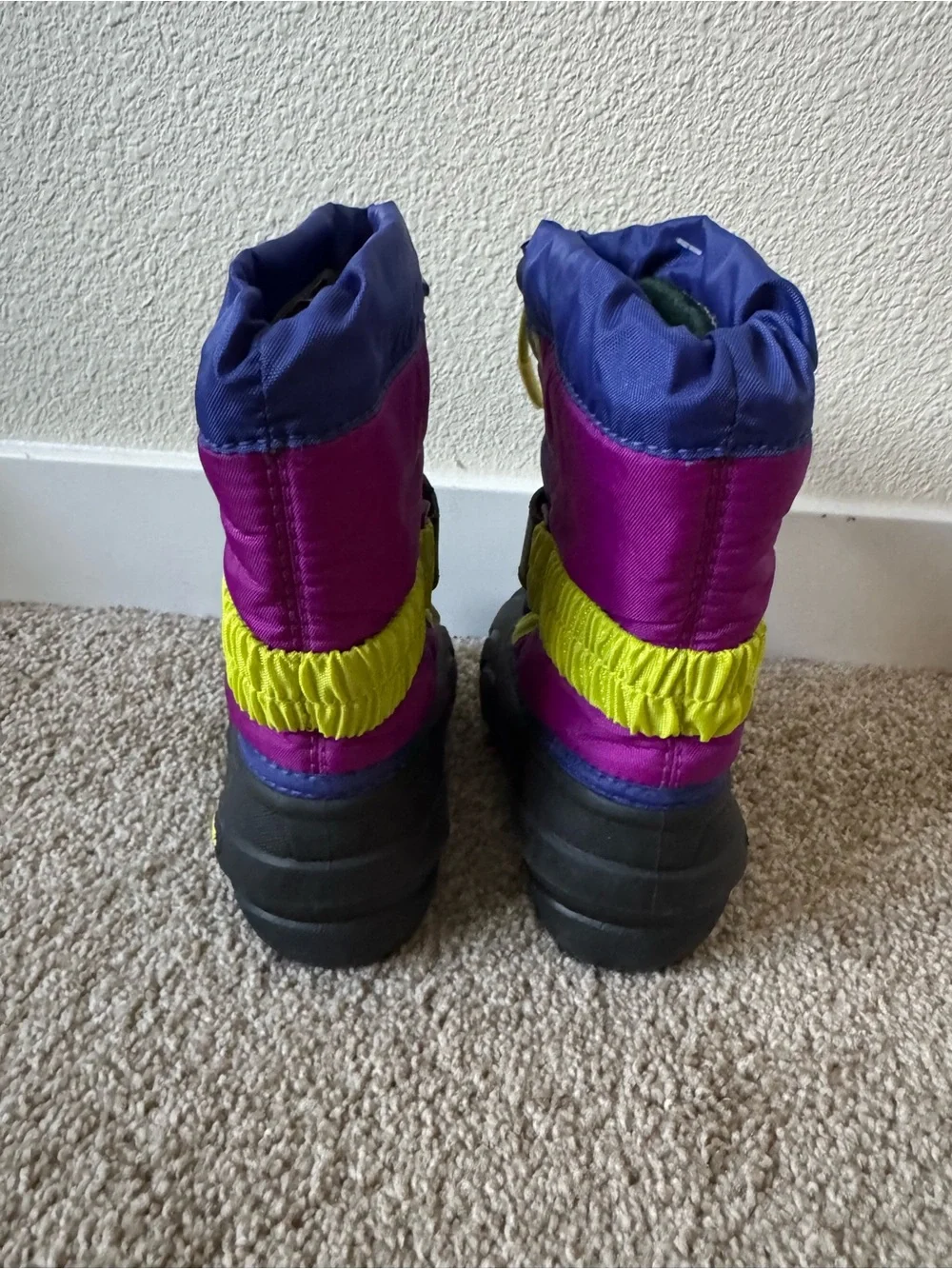 Sorel Kids Purple and Yellow Winter Boots